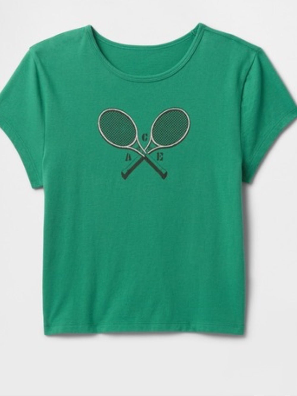 GAP Cropped Tee with Tennis Graphic - Picture 2 of 6